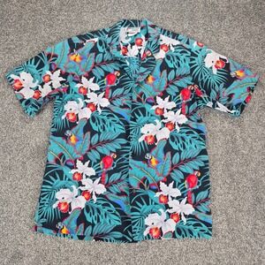 Vintage Malihini Hawaii Shirt Mens Large Hawaiian Cotton Made in USA